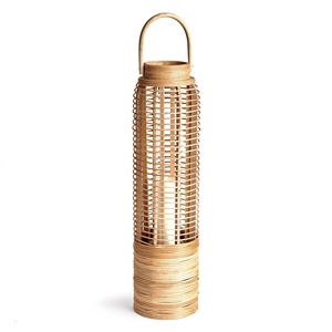 Home furnishing accessory wood <b>lantern</b> candle <b>tea</b> <b>light</b> holder display natural rattan <b>lanterns</b> - Product Image 6
