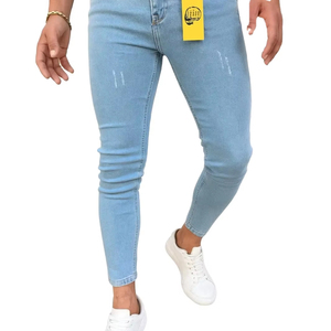 Design personnalisé pour hommes Pantalon en jean décontracté de haute qualité pas cher prix de gros OEM couleur unie qualité orientée vers l'exportation - Product Image 1