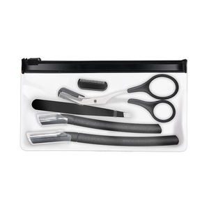 Foldable Eyebrow <b>Trimmer</b> Set with Scissors Razor and Tweezers for Women Brow Grooming - Product Image 4