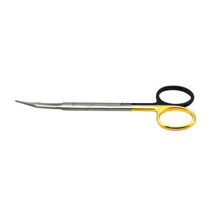 Tijeras de goma Acero inoxidable Goldman Fox Curvada Serrada Goldman Fox Tijeras de goma Acabado Pulido Doble curva - Product Image 1