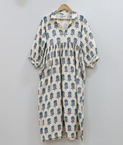 Vestido Midi Tipo Túnica Informal, Estampado Floral, 100% Algodón, Transpirable, Estilo Boho |   Ropa Sostenible para Mujer - Product Image 6