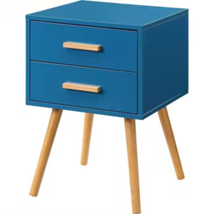 Mesita de noche Mesitas de noche de dormitorio de madera con dos cajones Durable y fuerte a buenos precios - Product Image 2