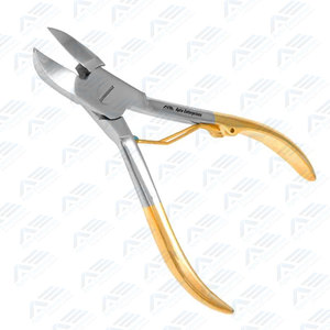 Pince à ongles demi-plaqué or en acier inoxydable de qualité supérieure outil de coupe-cuticules et coupe-ongles pour manucure et pédicure - Product Image 6