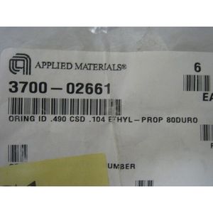 6 AMAT 3700-02661 Oring, ID .490 CSD .104 - อุปกรณ์และชิ้นส่วนเซมิคอนดักเตอร์ระดับโลกที่เชื่อถือได้ - Product Image 3