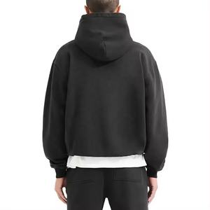 Proveedor de Prendas de Alta Calidad con MOQ Bajo, Etiquetas Personalizadas para Ropa Urbana, Sudaderas Extra Grandes para Hombre 100% Algodón Felpa, Estilo Y2K con Doble Cremallera - Product Image 3