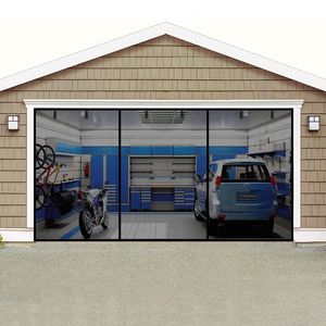 Tenda per Porta del Garage 7*8 ft in PVC Trasparente, Isolante per Basse Temperature, Antivento, Antipolvere e Antiinsetti - Product Image 1