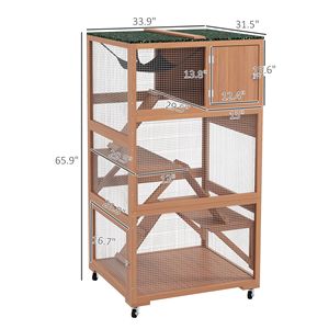 Orange Cat Enclosure House on Wheels with <b>Hammock</b> Outdoor Catio by Product Category Animal Cages - Product Image 3