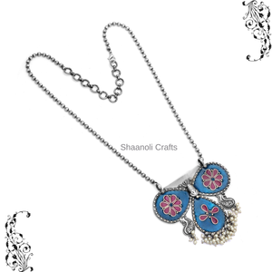 Butterfly Design Silver Plated Necklaces Long Silver Chain Designer Pendant Jewellery for Womens and Girls for Wedding Party's - Product Image 3