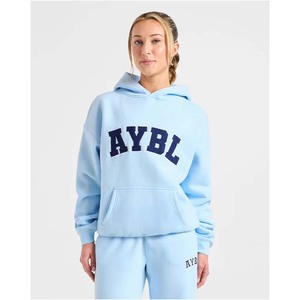 Youth Chenille Patch Stand Pullover Hoodie Loose Heavyweight Cotton Poly Blend Brushed Fleece Lined Solid Spring Sporty Digital - Product Image 6
