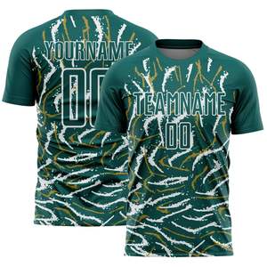 Maillots de football à manches courtes en polyester personnalisés avec transfert thermique / Uniformes de football unisexes à prix de gros OEM - Product Image 2