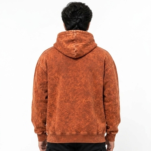 Sudaderas con Capucha para Hombre, Estilo Acid Wash, Prendas Urbanas Premium con Acabado Retro Desgastado, Felpa de Algodón Suave, Capucha Cómoda, Costuras Reforzadas, Personalizables - Product Image 5
