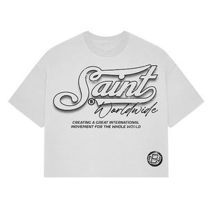 Camisetas Casuales de Alta Calidad con Estampado DTG Personalizado, Logotipo, Algodón Grueso, Lavado Ácido, Estilo Vintage, para Hombre - Product Image 2