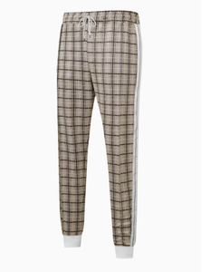 Men Plaid Tracksuit Full Length Casual Wear With Side Pockets Zipper Closure Polyester Cotton Material Autumn Style Regular Fit - Product Image 5