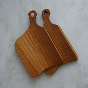 Tabla de cortar de madera premium para cocina, para preparar alimentos, cortar verduras, frutas, carne, pan, queso, madera natural duradera - Product Image 1