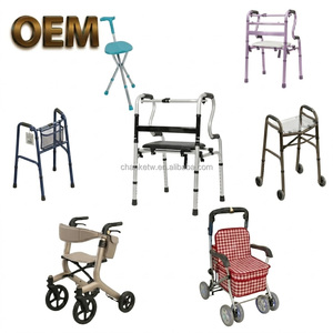 OEM ODM Taiwan <b>Rollator</b> <b>Walker</b> Aluminum Lightweight Foldable Elderly Mobility Aid Custom Manufacturer Rehabilitation Products - Product Image 1