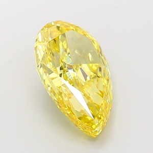 Diamant de laboratoire CVD de couleur jaune vif fantaisie, forme poire modifiée, 5,03 carats, clarté VS2, excellente qualité de polissage - Product Image 2