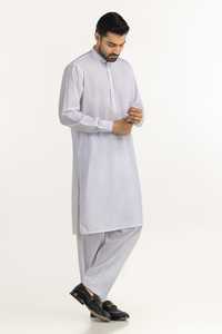 Men's White Cotton Kurta Shalwar Kameez Traditional Casual Wear Ankle-Length Regular Fit All-Seasons India Pakistan Style - Product Image 3