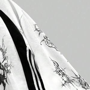 Camiseta de Manga Larga con Estampado Gráfico para Hombre, Estilo Gótico, Cuello Redondo, Informal, Urbana, de Algodón, Unisex, Holgada - Product Image 4