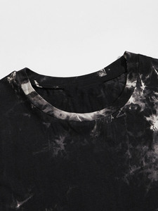 T-shirt en coton tie-dye décontracté à manches courtes pour homme, coupe régulière, respirant, anti-boulochage, séchage rapide, jersey 220g, haute qualité - Product Image 5