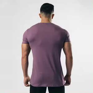 Vêtements de sport personnalisés pour la course à pied, t-shirt de compression pour homme, vêtements de fitness, t-shirts à col rond pour homme - Product Image 3