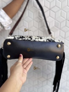 Hand Tooled Leather Handbag Real Cowhide Fringe Sling <b>Bag</b> Carving Bohemian Turquoise Color Sling New Design <b>Bags</b> for Women - Product Image 4