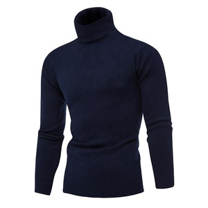Mens Plus Size Knit Pullover Turtleneck <b>Sweater</b> High Neck Winter Fleece Sweatshirt - Product Image 4
