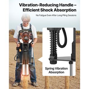 Gas Powered 37.7cc 4-Stroke Engine T <b>Post</b> <b>Driver</b> Efficient 4-Piling Sleeves Vibration-Reducing Handle Heavily Durable <b>Post</b> - Product Image 5