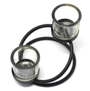 Home and Wedding Decorative <b>Metal</b> And Glass Votive <b>Candle</b> <b>Holder</b> in Custom Shape Designer <b>Black</b> Finished Votive <b>Holder</b> - Product Image 3