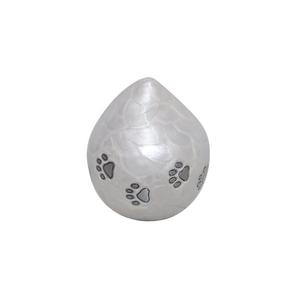 Urna Funeraria para Mascotas en Forma de Corazón Marrón con Huellas Doradas, Diseño Personalizable, Urnas Hechas a Mano para Cenizas de Animales - Product Image 4