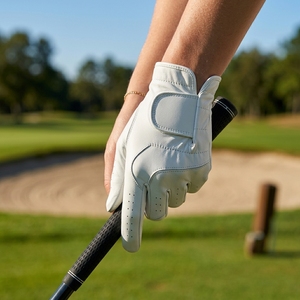 Gant de golf en cuir Cabretta haute performance pour main gauche, respirant, adhérence douce, anti-UV, avec fentes pour les doigts, pour le cyclisme et le sport, personnalisable avec votre marque - Product Image 4
