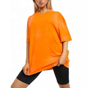 Meilleur T-shirt ample à col rond et manches courtes pour femme, couleur unie, 100 % coton, coupe décontractée, tricoté, respirant, printemps-été - Product Image 4