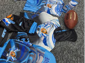 Uniforme de football américain de haute qualité OEM, 100 % polyester, couleur unie, pour hommes - Product Image 4