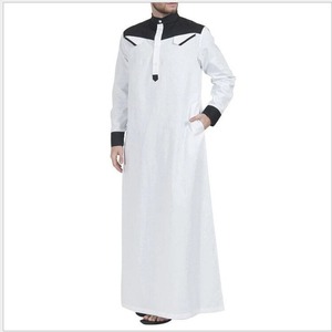 <b>Men</b> Juba Modern Traditional Muslim Clothing Comfortable Long Sleeve Robe Breathable Fabric Loose Fit Modest Design - Product Image 4