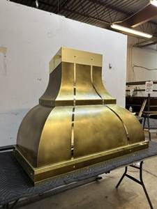 Premium Brass Range Hood For Modern Luxury Kitchen Ventilation Elegant Durable <b>Home</b> Cooking Solution - Product Image 1