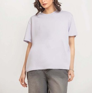 เสื้อยืดคอตตอนทรงโอเวอร์ไซส์ ลายเรียบ สไตล์ลำลอง เนื้อผ้านุ่ม ใส่สบาย ทรงหลวม คอกลม พร้อมโลโก้สั่งทำ สำหรับฤดูร้อน เป็นมิตรต่อสิ่งแวดล้อม - Product Image 3