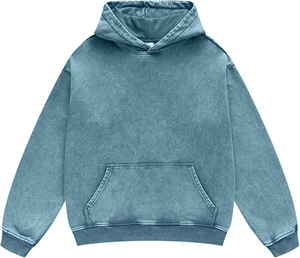 Sweat à capuche d'hiver vert vierge personnalisé, coupe oversize, délavé à l'acide, épais, 100% coton, style streetwear vintage, service OEM - Product Image 5