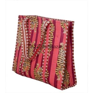 Bolsa de Playa Grande, Hecha a Mano, 100% Algodón, Estampada, con Asa Larga, Reutilizable para Viajes y Uso Diario, Ideal para Regalo - Product Image 1