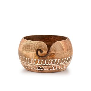 Bol à fil en bois rond portable, 15 cm de long, 5 mm d'épaisseur, pour le tricot et le crochet à la main, support lisse pour fil de laine - Product Image 3