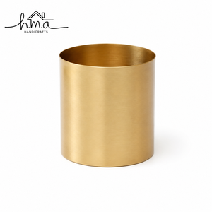 Brass Gold Cube Candle Holder <b>Set</b> <b>Square</b> Shape With Circular Cutout Design Modern Geometric Decorative Tabletop Decor Accent - Product Image 5