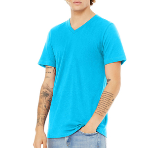 Camiseta Personalizada Lisa para Hombre, Cuello en V, 100% Algodón, Corte Holgado, Transpirable, Ecológica, de Secado Rápido, Precio Económico, Venta al Por Mayor - Product Image 4