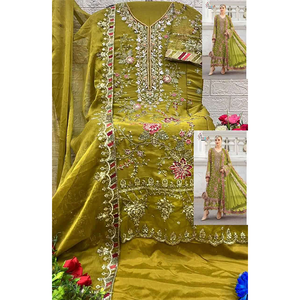 Proveedor Mundial de Ropa de Diseñador, Colección de Vestidos de Novia de Chifón con Bordado a Mano, Traje Pakistaní - Product Image 1