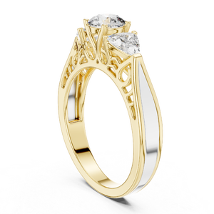 Bague solitaire en moissanite ronde de 1 carat, argent sterling 925, bijoux fins faits à la main, cadeau de fiançailles, de mariage ou d'anniversaire - Product Image 4