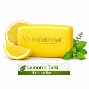Savon de Bain Herbal Citron Tulsi en Gros Marque Blanche – Barre Nettoyante à l'Extrait de Basilic Sacré – Savon Antibactérien et Détoxifiant OEM en Gros - Product Image 3