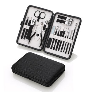 Meilleures ventes 2024 - Trousse de soin des ongles professionnelle en acier inoxydable - Kit de voyage - 18 pièces - Ensemble de manucure et pédicure - Product Image 2
