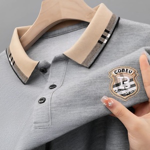 Camiseta de Hombre con Logotipo Bordado Personalizado, Ropa Casual de Verano, Manga Corta, Tejida, Transpirable, Producto Más Vendido - Product Image 4