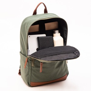 GRS Green Cotton <b>Backpack</b> Casual <b>Backpack</b> Leather Business <b>Backpack</b> Laptop Bag <b>Simple</b> <b>Backpack</b> - Product Image 4