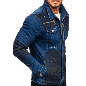 High Quality 100% Cotton <b>Denim</b> <b>Jacket</b> <b>Men</b> Custom Print logo Streetwear Jeans <b>Jacket</b> <b>for</b> <b>Men</b> <b>Men</b> Motorbike Protective <b>Jackets</b> - Product Image 4