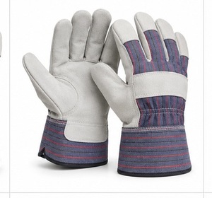 Gants de rigger canadiens en cuir lisse, durables, respirants, flexibles, antidérapants, résistants à la chaleur, avec manchette renforcée, personnalisables - Product Image 5