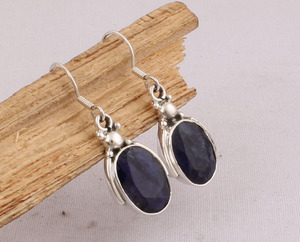 Boucles d'oreilles pendantes en onyx noir naturel, argent sterling 925, vente en gros, bijoux artisanaux en pierres précieuses, fabricant de pierres noires - Product Image 4