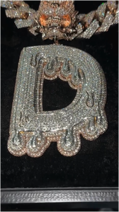 Iced Out Hip Hop Jewelry Mans 925 Sterling Silver VVS Moissanite Diamond <b>Custom</b> Design Letter/Number/<b>Name</b>/Logo <b>Necklace</b> Pendant - Product Image 2